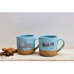 Custom Design Pottery Handmade Mug Set of 2, Design Your Mugs! Employee Birthday Gift, Personalized Logo or Name Custom Text Image Mugs