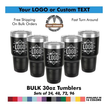 Bulk 30lz Tumbler with Custom Laser Engraved Logo, Bulk Corporate Gift, Personalized Stainless Steel Cup, Business Promotion, Client Gift