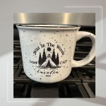 Personalized ceramic campfire mug