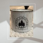 Personalized ceramic campfire mug