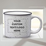 Personalized ceramic campfire mug