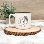 Logo Mug | 18lz | Dishwasher Safe | Microwave Safe | camper style mug | small Company Identifier mug