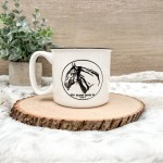 Logo Mug | 18lz | Dishwasher Safe | Microwave Safe | camper style mug | small Company Identifier mug