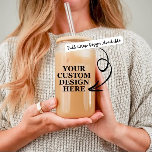 Custom Design or Logo Glasses, Bulk Custom Logo Glass, Tumbler, Mugs, Custom Glass, Personalized Design Company Logo, Company Merch