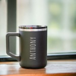 Custom Engraved 16lz Camp Mug | Personalized Business Office Logo | Gift for Boss | Gift Mug for Employees | Professional Triple-Walled Mug