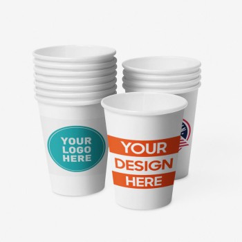 Custom Coffee Cups ( Without Lids ) 8/ 12/ 16 lz Coffee Cups for Shops, Office, - Sturdy and Reliable Custom Cups Personalized with Logo