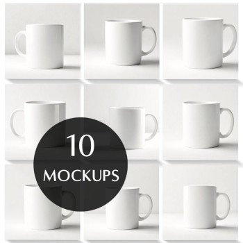 10 11lz Plain White Mug Mockups Coffee Cup modern Mock up Bundle Mock Up Basic White Background Tea Cup Mockup Stock Photo Digital Download