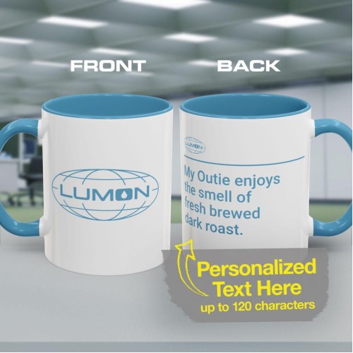 Lumon Severance Personalized Mug - Customizable Collectible Unique Cup Apple TV Show Logo Helly Dylan Irving Innie Outie Coffee Tea Fan Gift