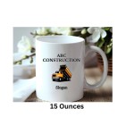 Custom Business Mug, Personalized Company Coffee Cup, Logo Ceramic Mug for Work (11lz, 15lz)