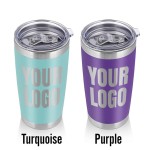 Engraved Tumblers Custom Made w/ Client's Design - Office, Gift Shop, Merchandise, Small Business Branding - 20lz Stainless Steel Tumbler Cups