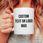 Custom Text Or Logo Mug, Personalized Mug, Personalized Gift, Custom Design Mug, Wedding gift, Company Identifier Mug, Organization Mug