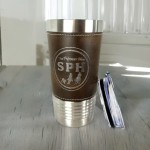 Black Leather Tumbler Wrap, Corporate Bulk Gifts, 20lz Personalized Mug, Branded Corporate Gifts, Custom Tumblers, Company Logo Gifts