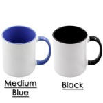 12pcs Thermal Transfer 11lz Coffee Mugs Blanks, Two Tone Color, 12 Color to Choose