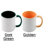 12pcs Thermal Transfer 11lz Coffee Mugs Blanks, Two Tone Color, 12 Color to Choose