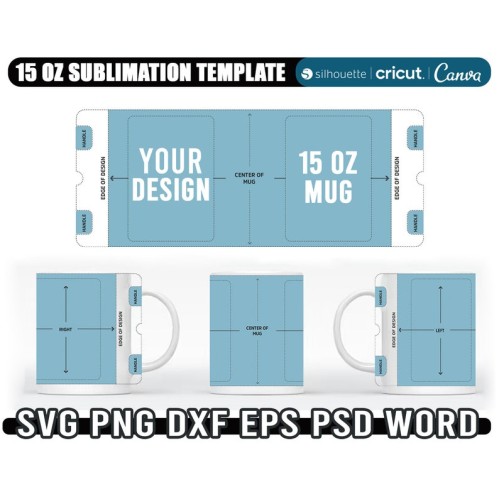 15lz mug template, 15 lz mug Thermal Transfer templates, cricut mug template, coffee mug wrap template, Instant Download