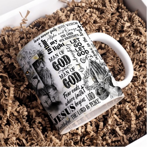 Man Of God 11 lz Mug Thermal Transfer Design PNG File, Religious Bible Verse 11lz Mug, Coffee Cup Design, Christian Coffee Cup Wrap, Design